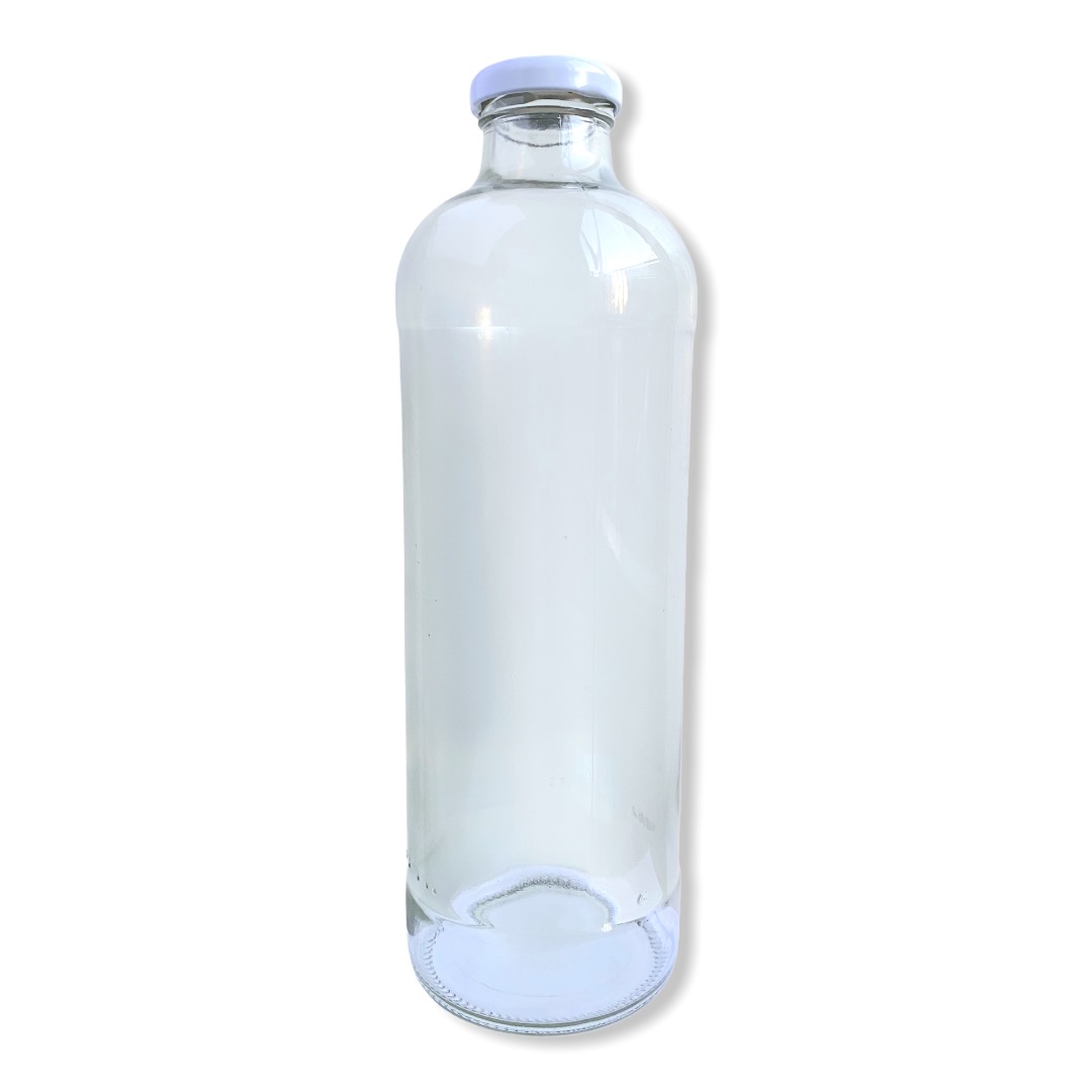 Botella vidrio de un Litro limonada de 25 unidades con tapa